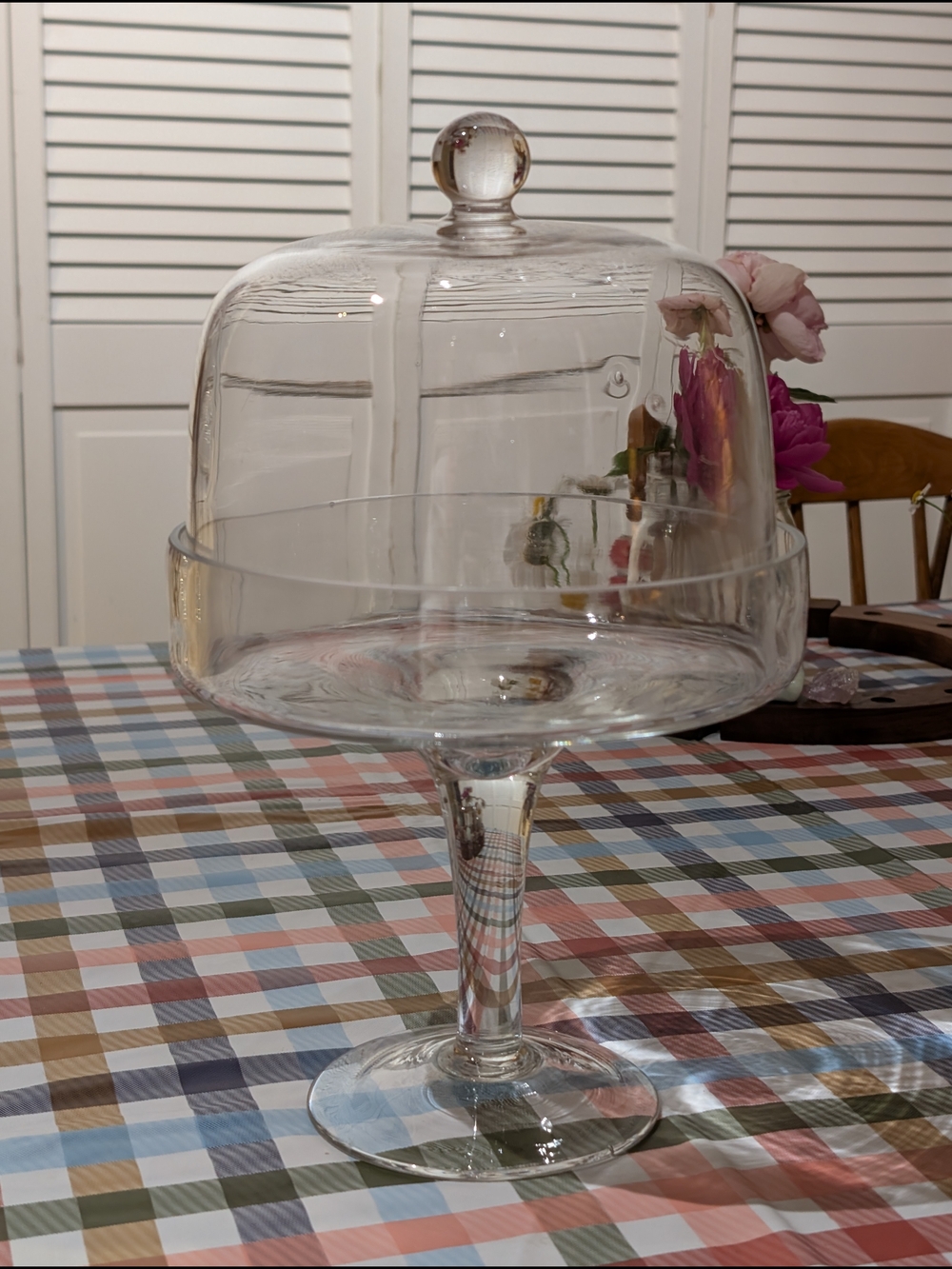 Circleware Glass Pedestal Cake Stand with Dome - Clear